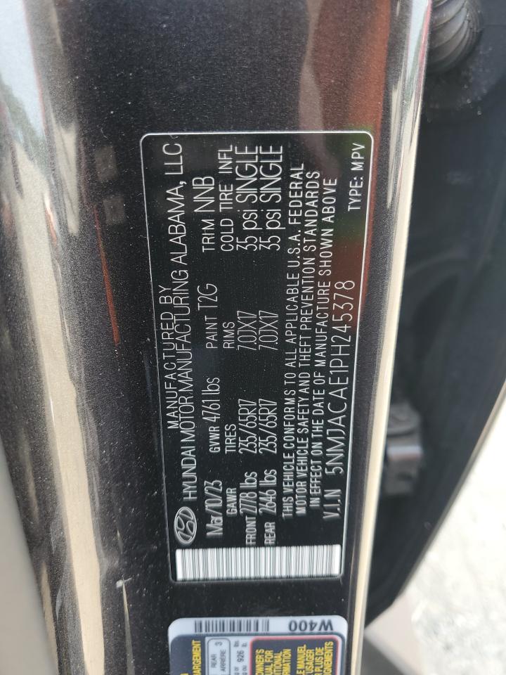2023 Hyundai Tucson Se VIN: 5NMJACAE1PH245378 Lot: 67075095