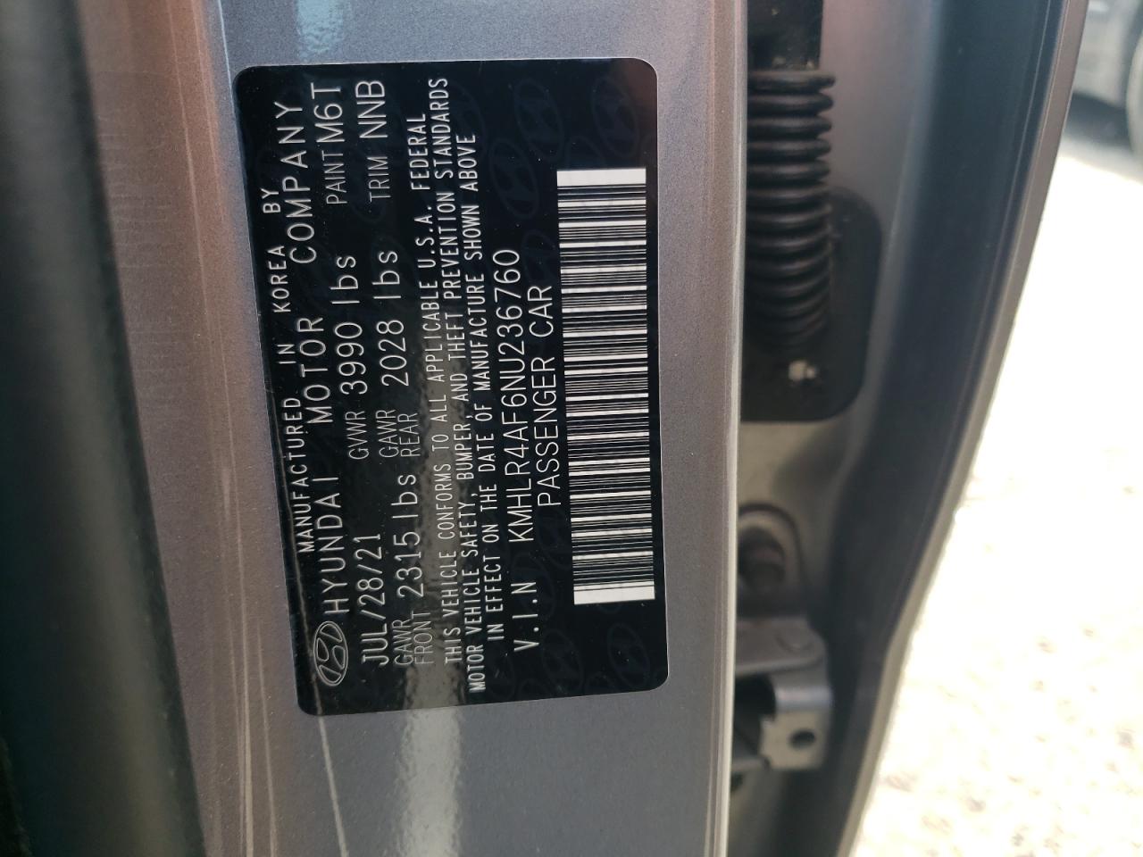 2022 Hyundai Elantra N Line VIN: KMHLR4AF6NU236760 Lot: 67780695