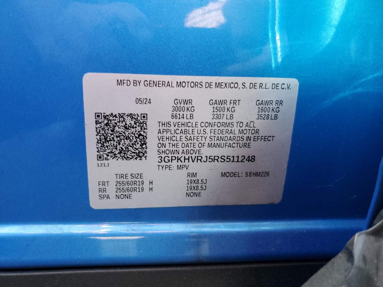 2024 Honda Prologue Ex VIN: 3GPKHVRJ5RS511248 Lot: 70310465