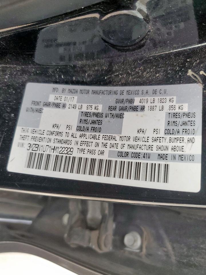 2017 Mazda 3 Sport VIN: 3MZBN1U71HM122329 Lot: 70639945