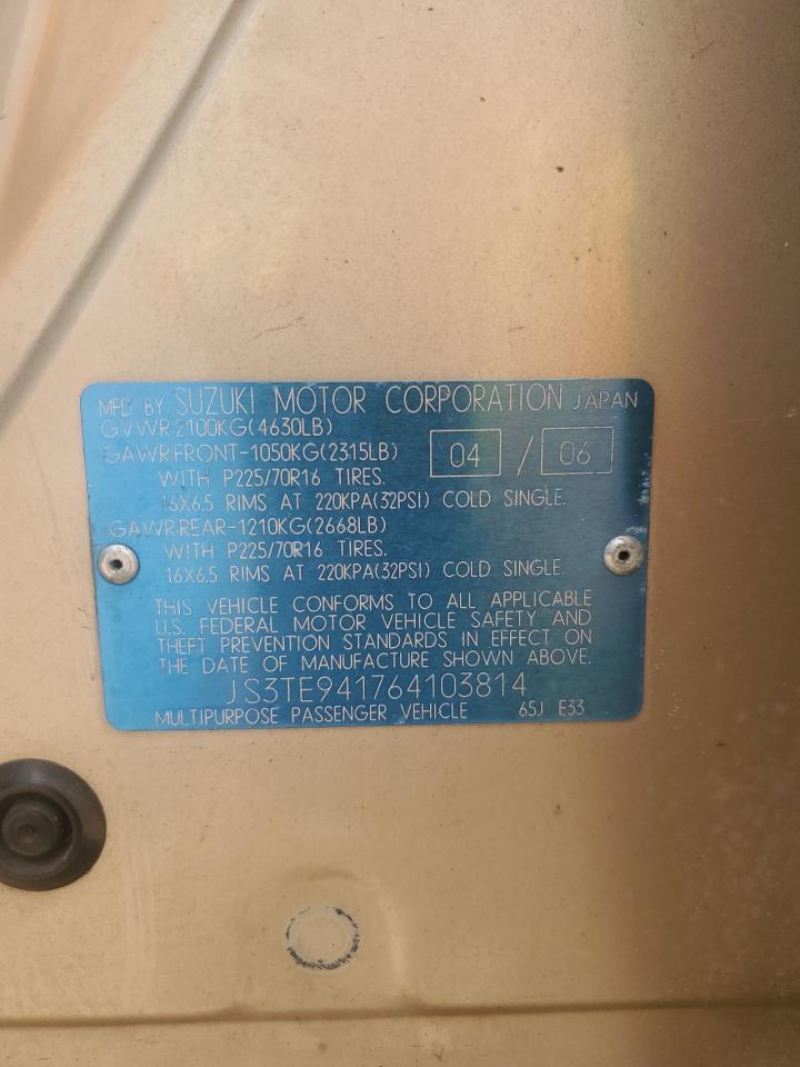 2006 Suzuki Grand Vitara VIN: JS3TE941764103814 Lot: 69559075