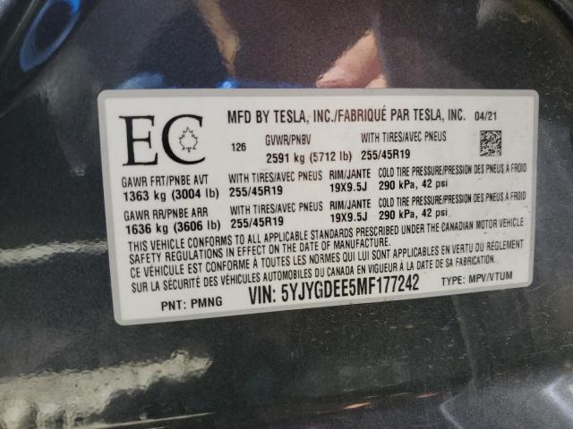 2021 TESLA MODEL Y   