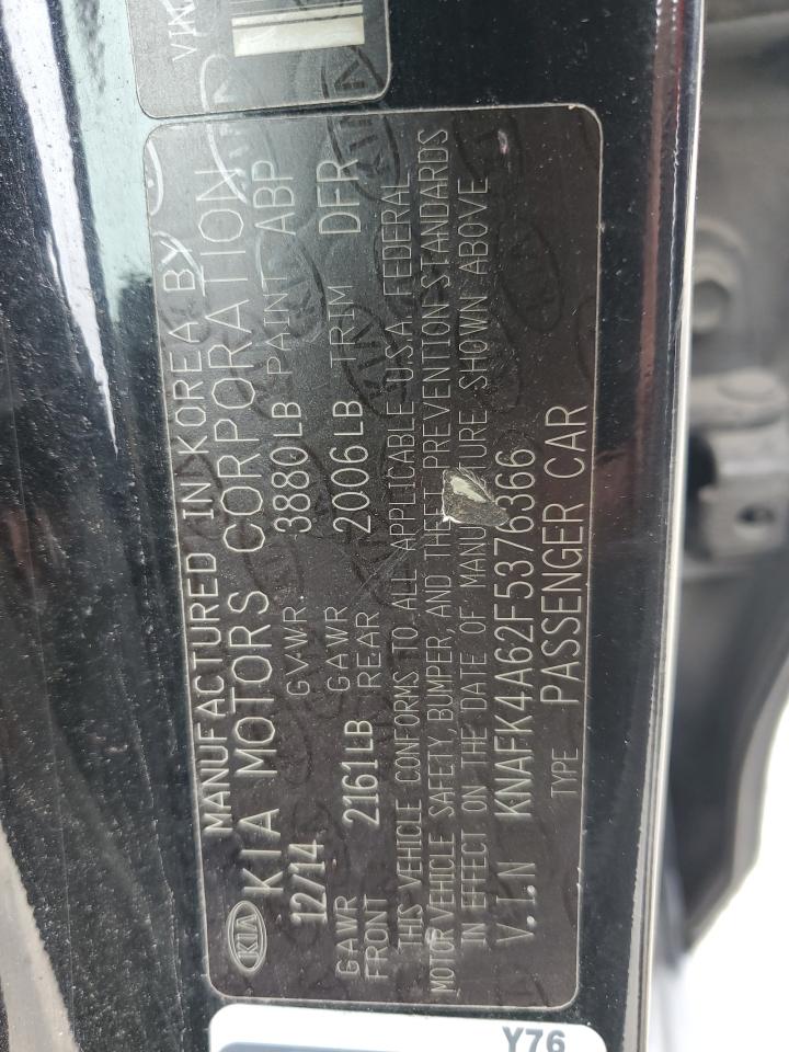 2015 Kia Forte Lx VIN: KNAFK4A62F5376366 Lot: 66912765