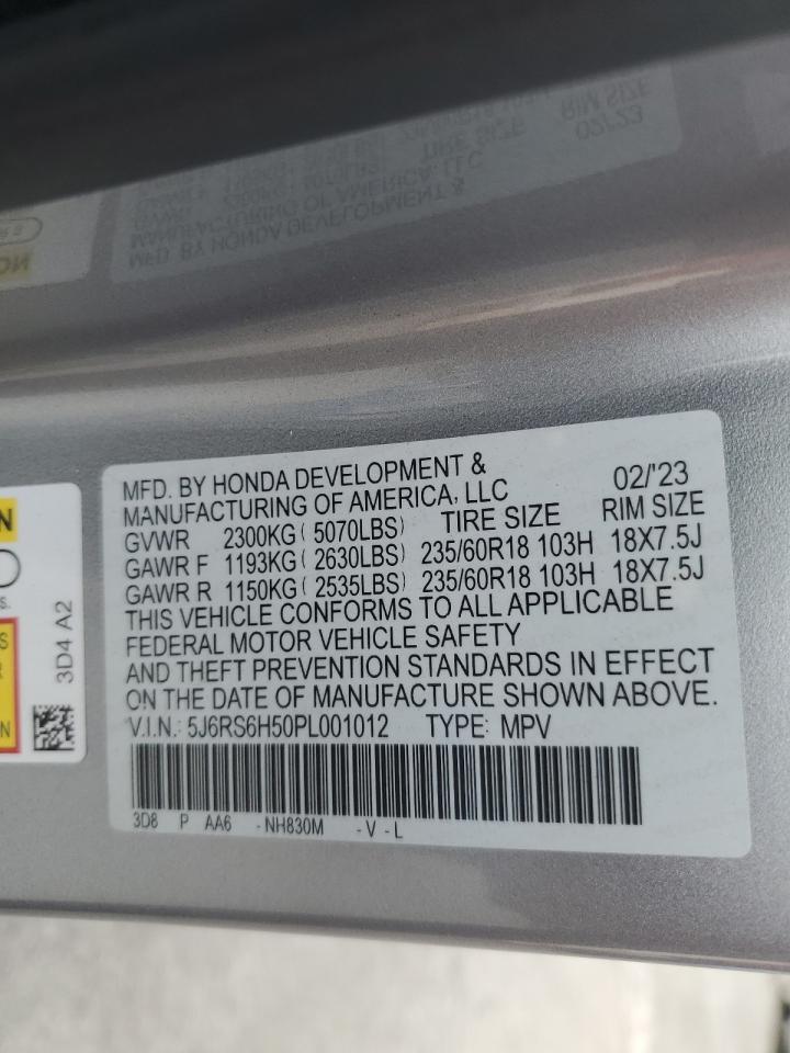 2023 Honda Cr-V Sport VIN: 5J6RS6H50PL001012 Lot: 68847845