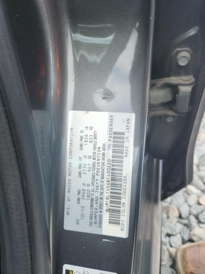 2011 Mazda 3 I VIN: JM1BL1VG6B1400220 Lot: 68673405