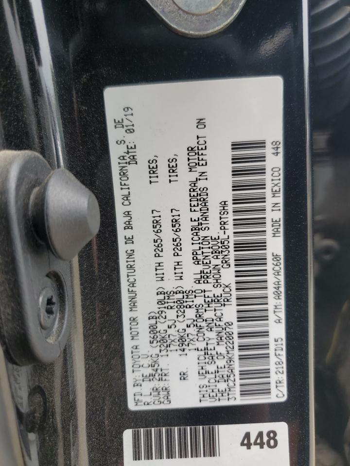 2019 Toyota Tacoma Double Cab VIN: 3TMCZ5AN9KM220070 Lot: 70377155