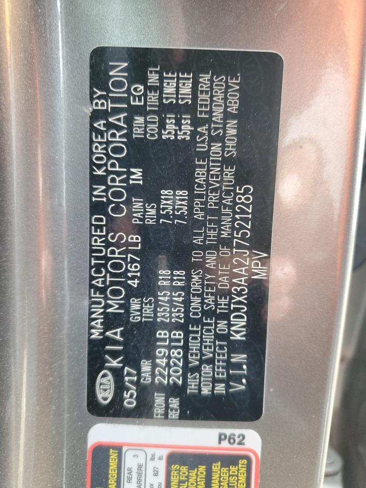 2018 Kia Soul ! VIN: KNDJX3AA2J7521285 Lot: 69985235