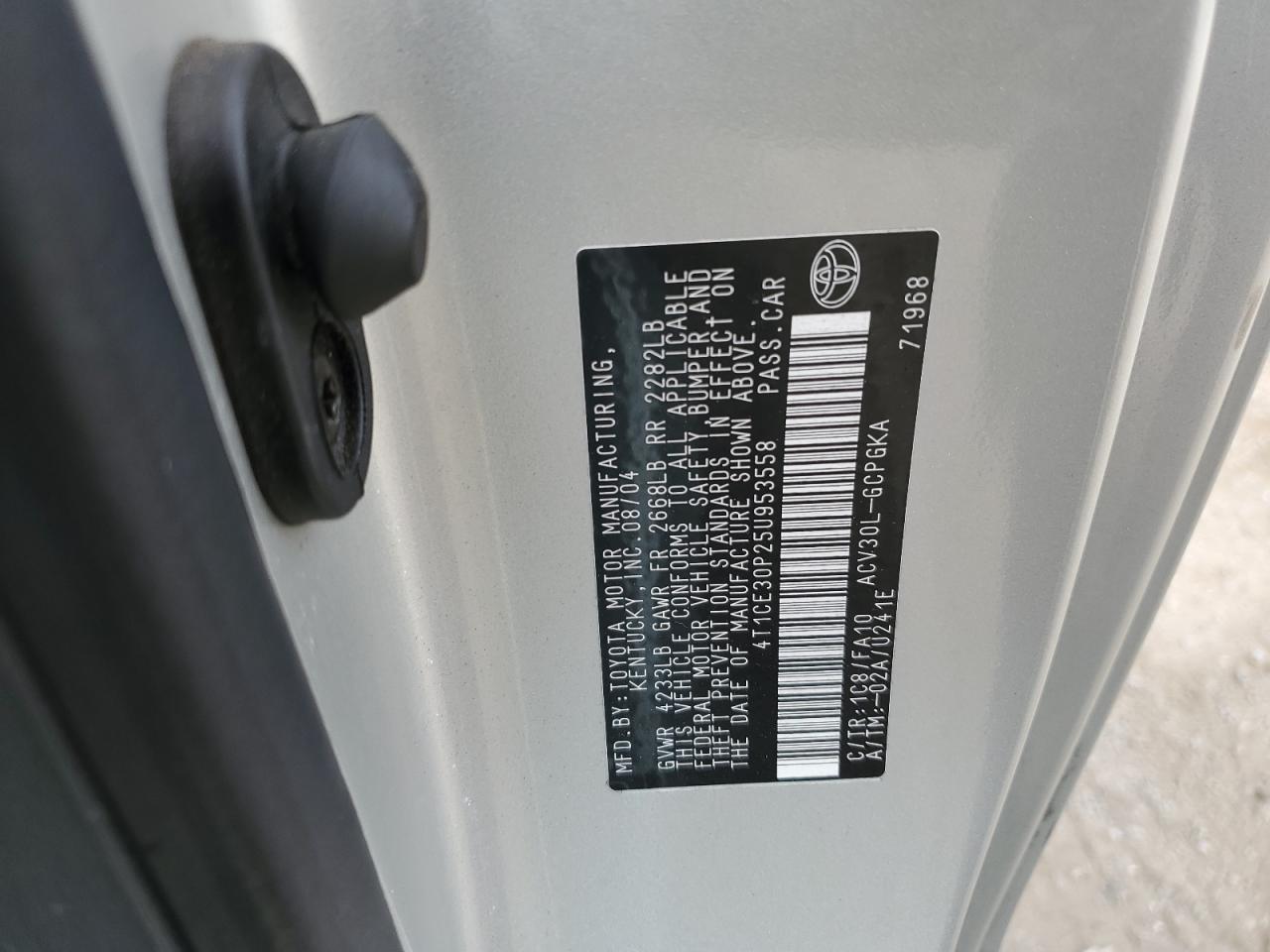 2005 Toyota Camry Solara Se VIN: 4T1CE30P25U953558 Lot: 68717345