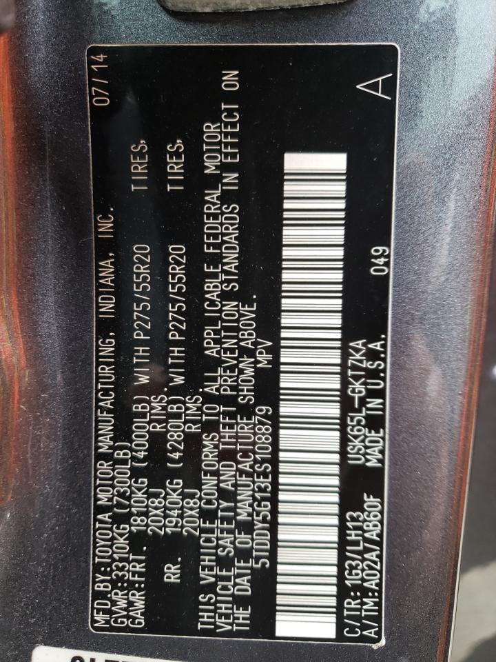 2014 Toyota Sequoia Platinum VIN: 5TDDY5G13ES108879 Lot: 68679005