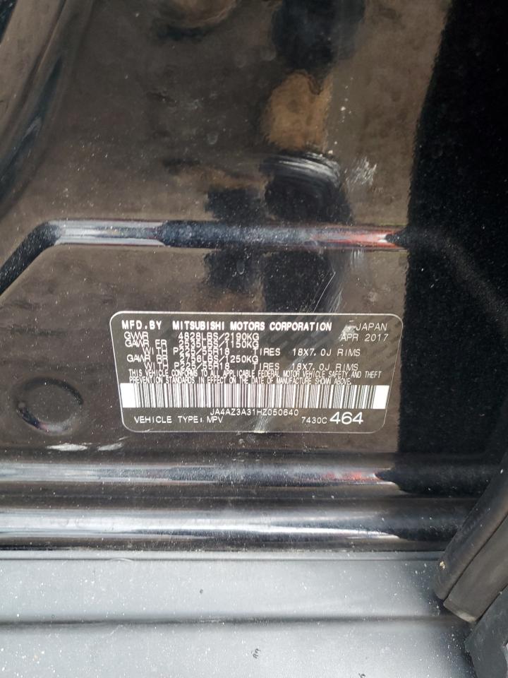 2017 Mitsubishi Outlander Se VIN: JA4AZ3A31HZ050640 Lot: 70753195