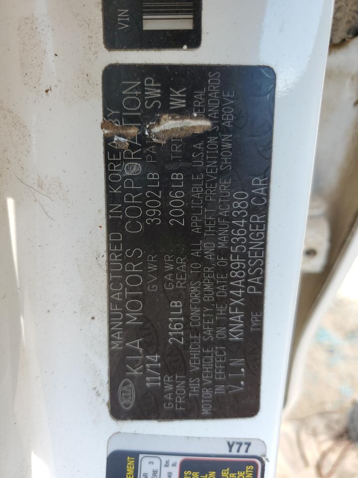 2015 Kia Forte Ex VIN: KNAFX4A89F5364380 Lot: 68936695