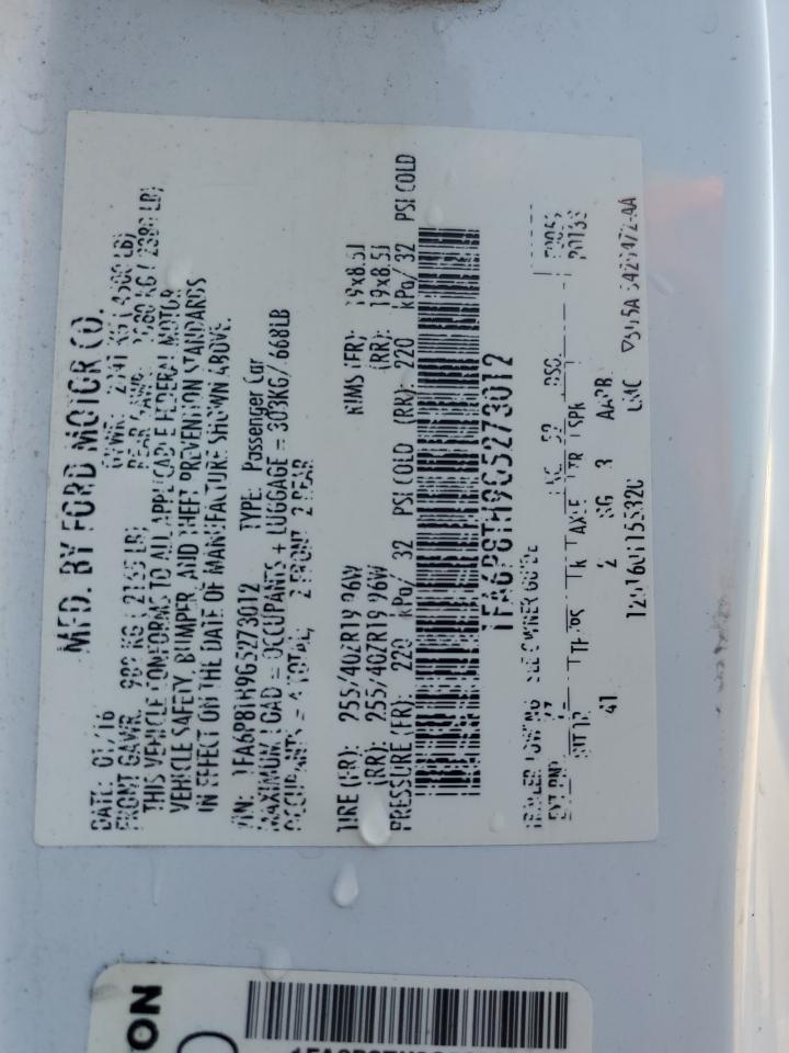 2016 Ford Mustang VIN: 1FA6P8TH9G5273012 Lot: 69399465