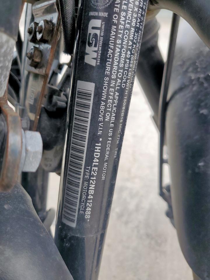 2022 Harley-Davidson Xl883 N VIN: 1HD4LE212NB412488 Lot: 70730645