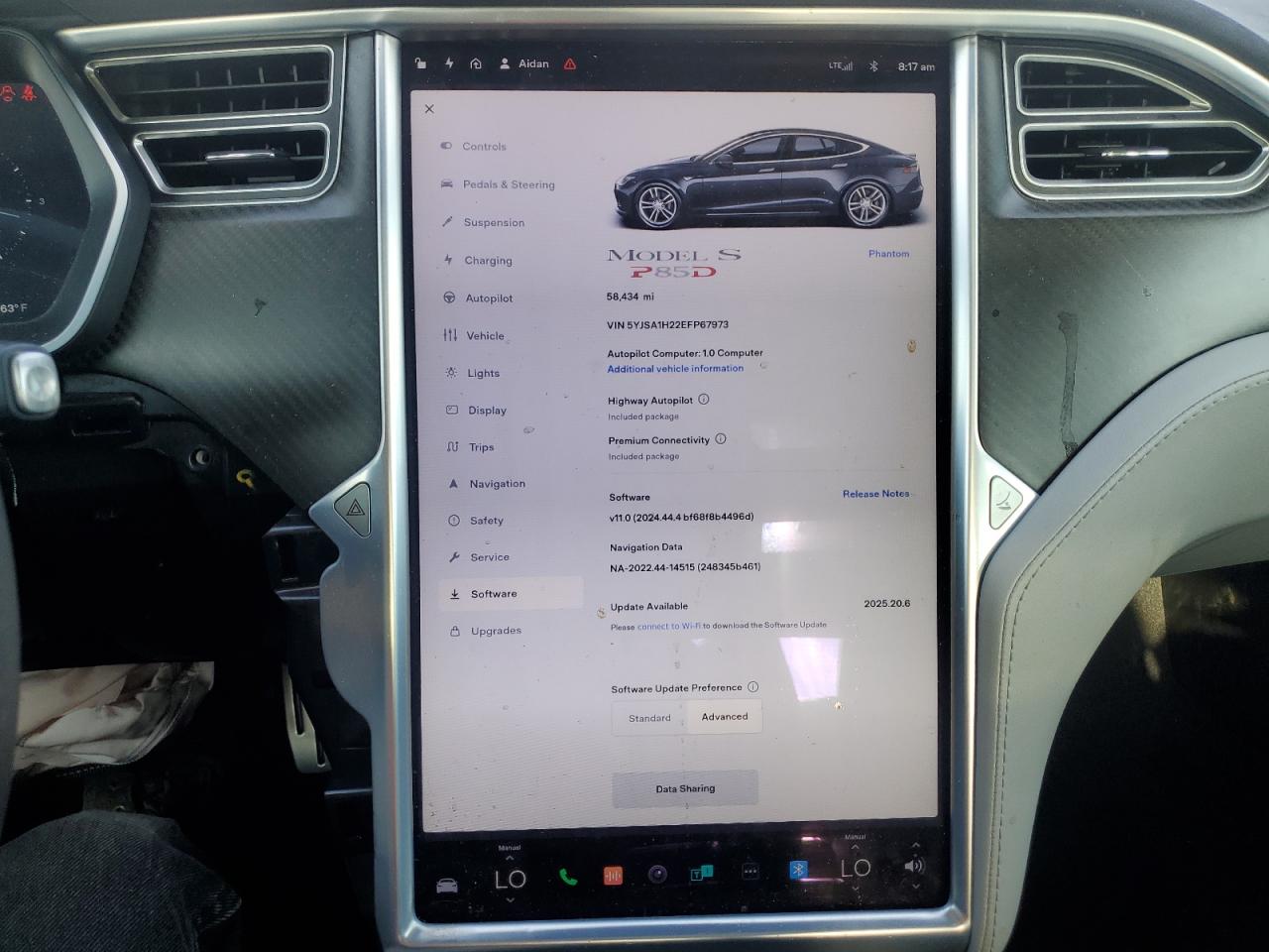 2014 Tesla Model S VIN: 5YJSA1H22EFP67973 Lot: 70574795