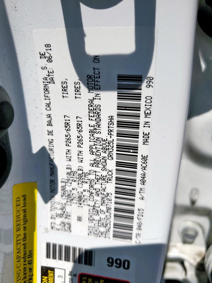 2018 Toyota Tacoma Double Cab VIN: 3TMAZ5CN3JM071075 Lot: 69898525