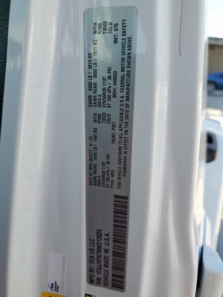 2022 Jeep Wrangler Unlimited Sahara 4Xe VIN: 1C4JJXP67NW212029 Lot: 68147625