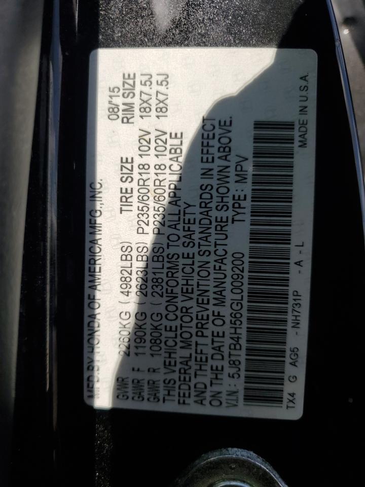 2016 Acura Rdx Technology VIN: 5J8TB4H56GL009200 Lot: 67853945