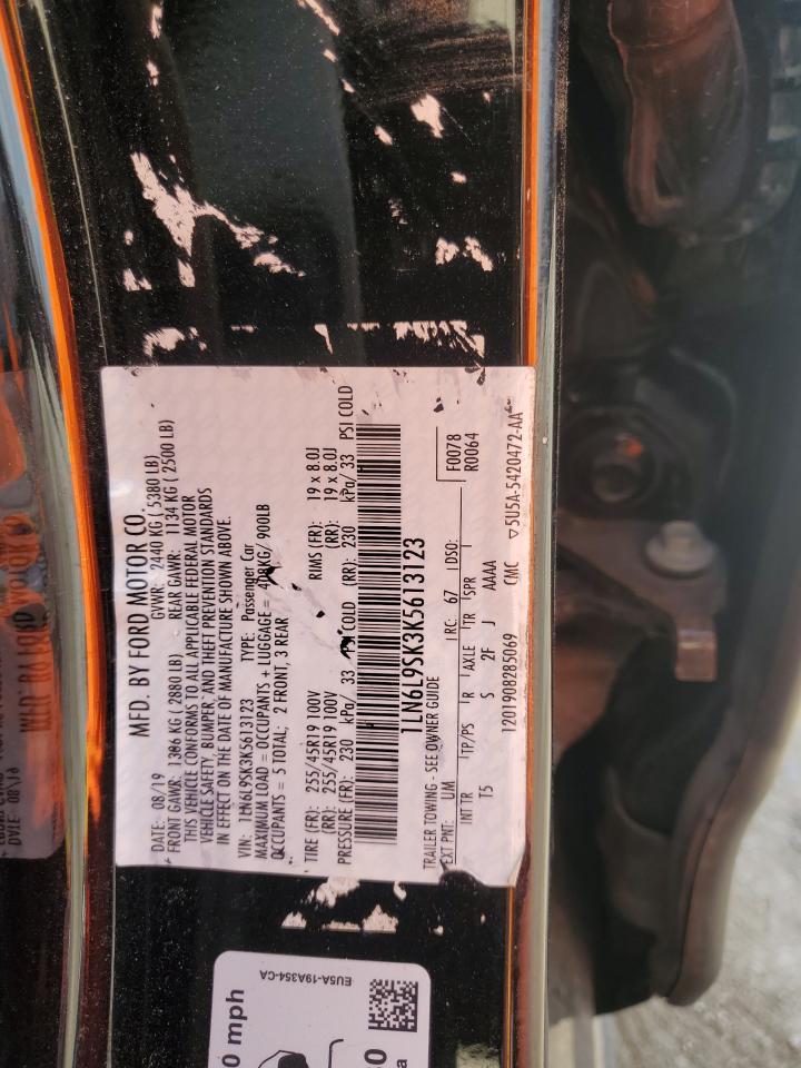 2019 Lincoln Continental Select VIN: 1LN6L9SK3K5613123 Lot: 69355735