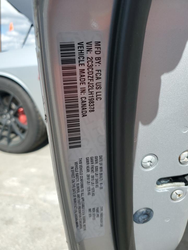 2020 Dodge Challenger R/T Scat Pack VIN: 2C3CDZFJ2LH198378 Lot: 68847115
