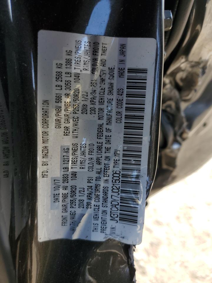 2018 Mazda Cx-9 Grand Touring VIN: JM3TCADY7J0215006 Lot: 68545475