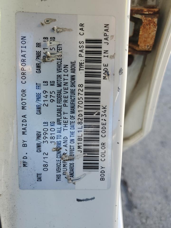 2013 Mazda 3 I VIN: JM1BL1L82D1705728 Lot: 70191445