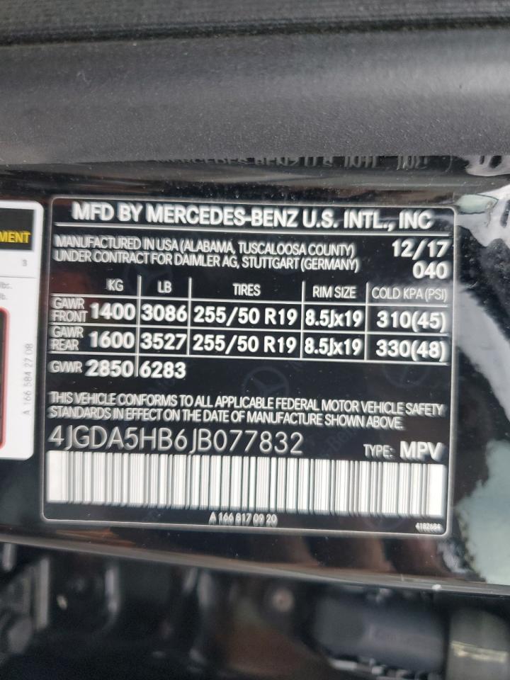 2018 Mercedes-Benz Gle 350 4Matic VIN: 4JGDA5HB6JB077832 Lot: 68643985