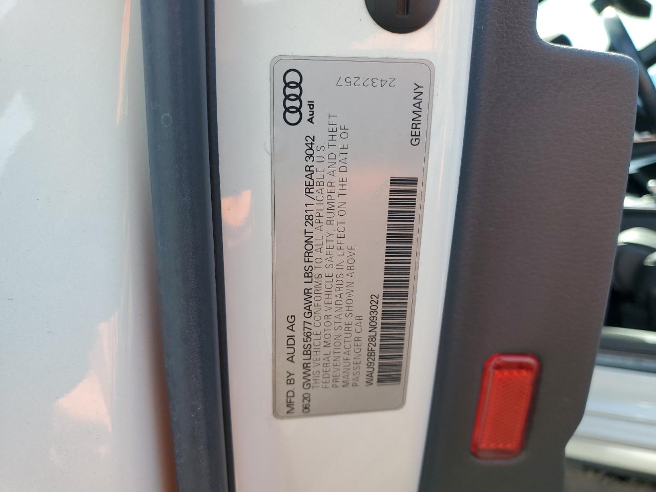 2020 Audi A6 Allroad Prestige VIN: WAU92BF28LN093022 Lot: 67849935