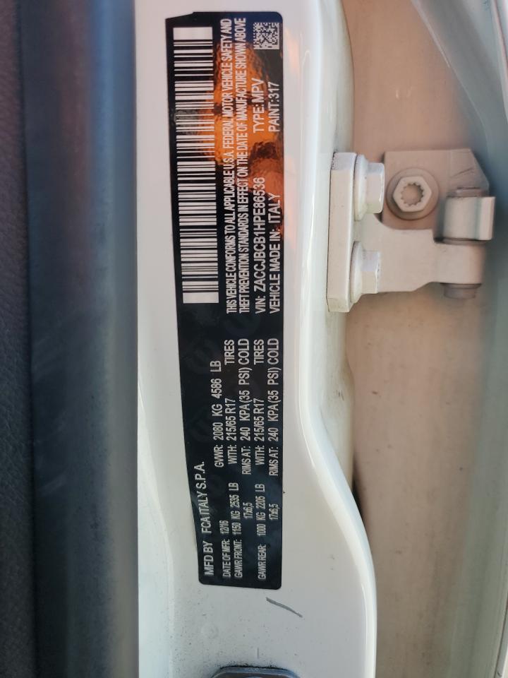 2017 Jeep Renegade Trailhawk VIN: ZACCJBCB1HPE86536 Lot: 69701995