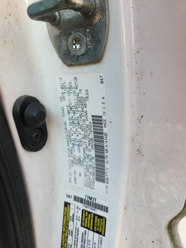 2012 Toyota Tacoma VIN: 5TFNX4CN6CX013170 Lot: 69010365