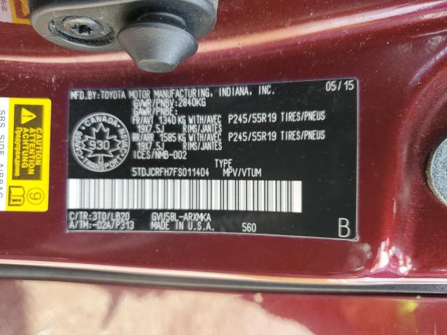 2015 TOYOTA HIGHLANDER HYBRID  
