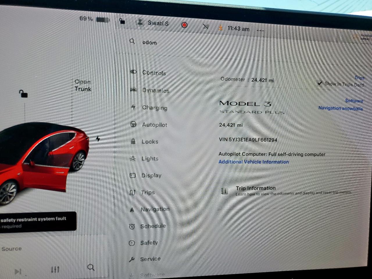 2020 Tesla Model 3 VIN: 5YJ3E1EA9LF661294 Lot: 70381285
