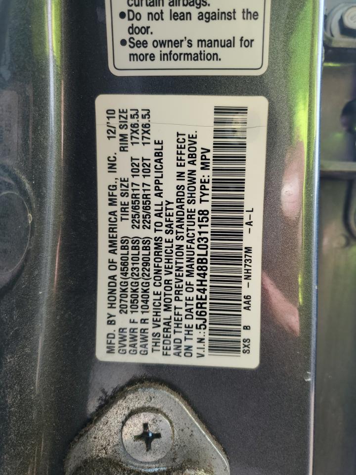 2011 Honda Cr-V Se VIN: 5J6RE4H48BL031158 Lot: 68584495