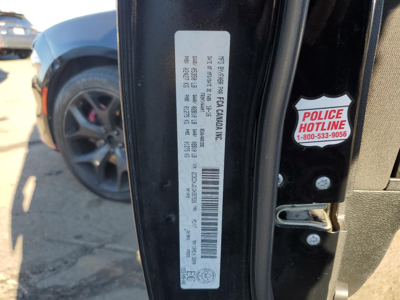 2016 Dodge Charger Sxt VIN: 2C3CDXJG1GH357526 Lot: 70449865