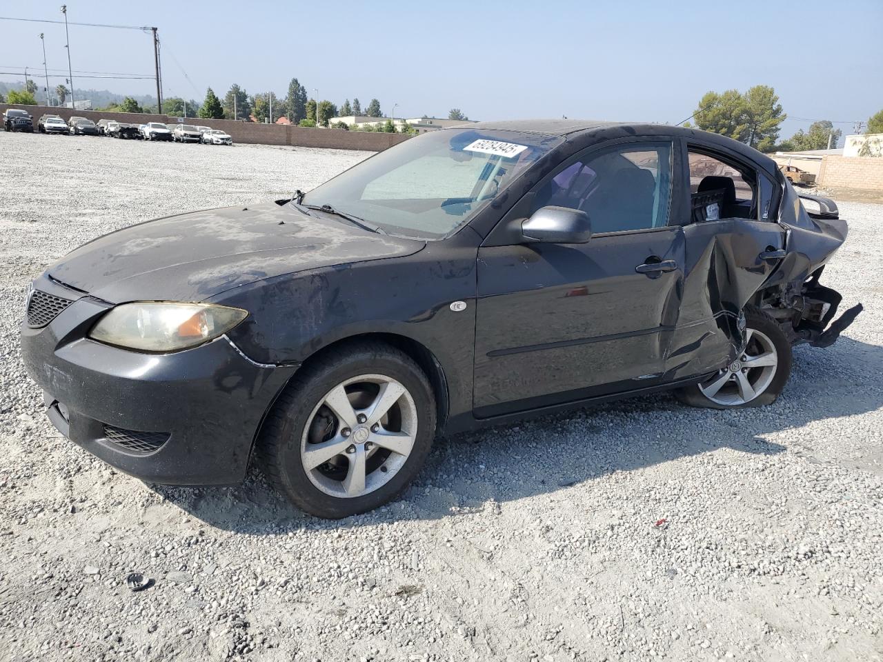 2006 Mazda 3 I charcoal null gas JM1BK12F661525724 photo #1