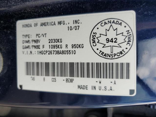 2008 HONDA ACCORD EX  
