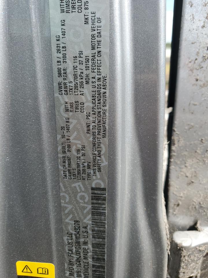 2021 Jeep Wrangler Unlimited Rubicon VIN: 1C4HJXFG6MW549279 Lot: 67302175