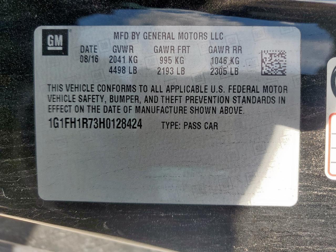 2017 Chevrolet Camaro Ss VIN: 1G1FH1R73H0128424 Lot: 67540665