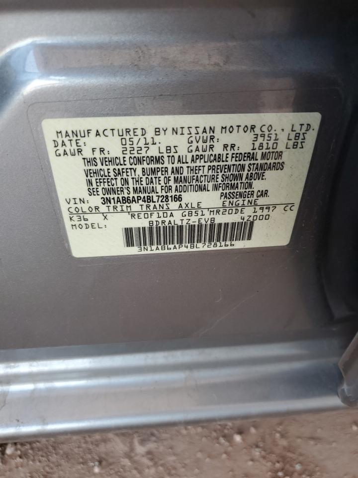 2011 Nissan Sentra 2.0 VIN: 3N1AB6AP4BL728166 Lot: 67236675