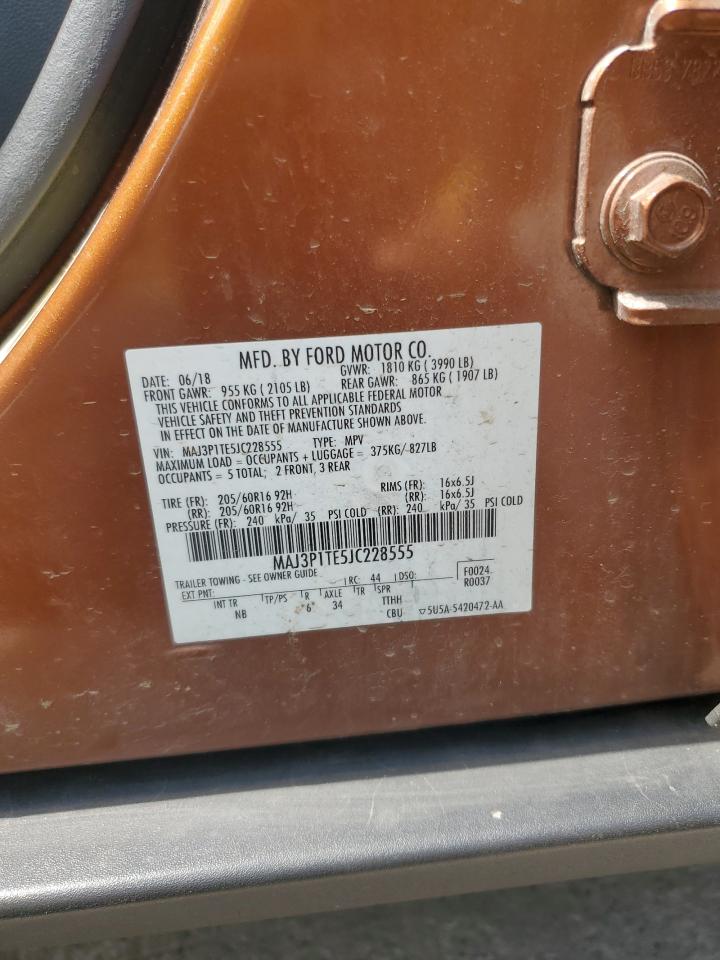 2018 Ford Ecosport Se VIN: MAJ3P1TE5JC228555 Lot: 69785375