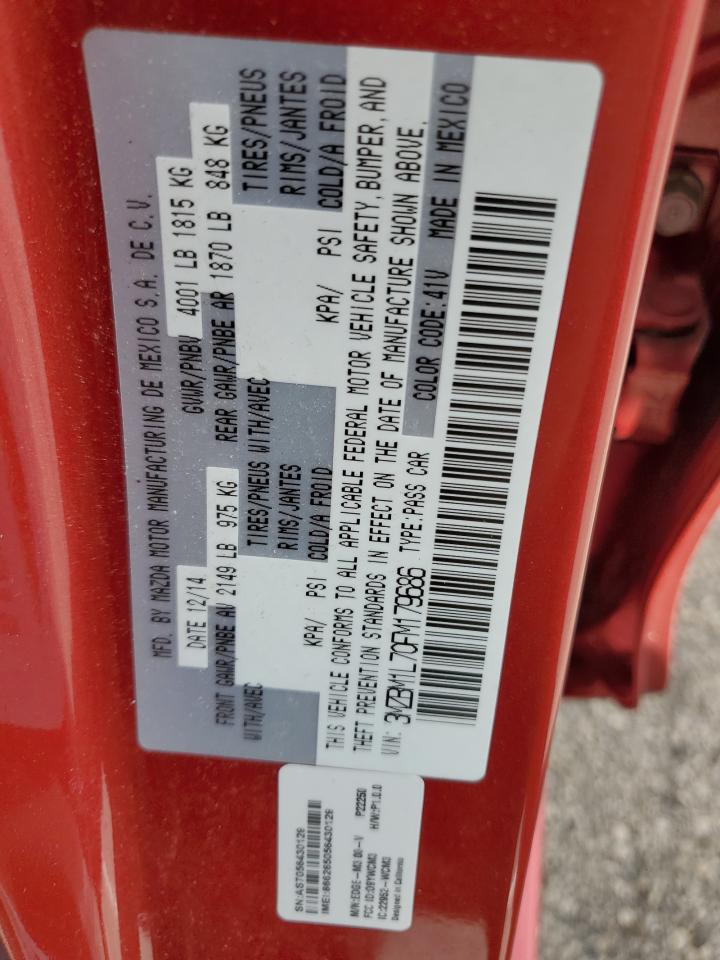 2015 Mazda 3 Touring VIN: 3MZBM1L70FM179686 Lot: 69218205