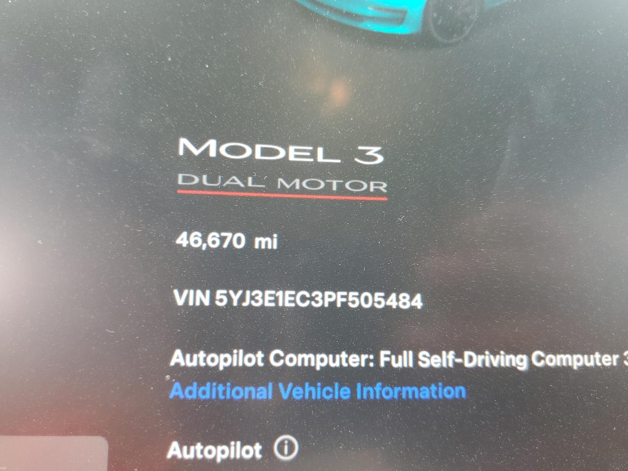 2023 Tesla Model 3 VIN: 5YJ3E1EC3PF505484 Lot: 69271265