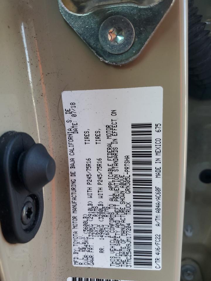 2018 Toyota Tacoma Double Cab VIN: 3TMCZ5AN9JM177204 Lot: 70188765