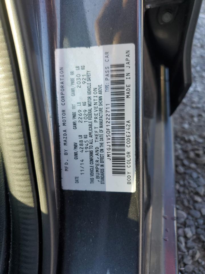 2015 Mazda 6 Touring VIN: JM1GJ1V50F1222711 Lot: 71604695
