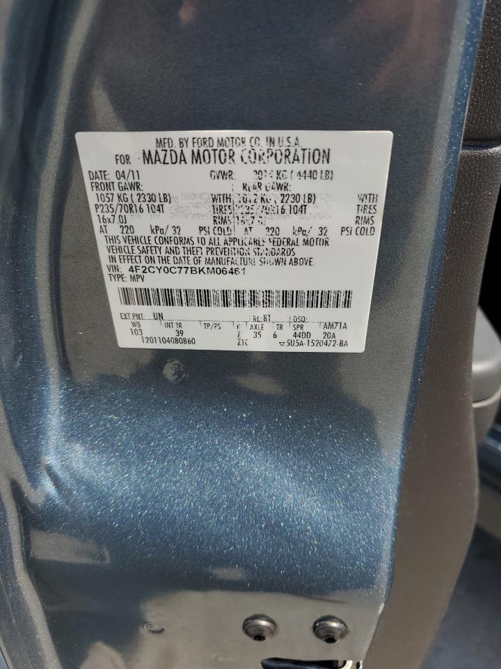 2011 Mazda Tribute I VIN: 4F2CY0C77BKM06461 Lot: 69253675