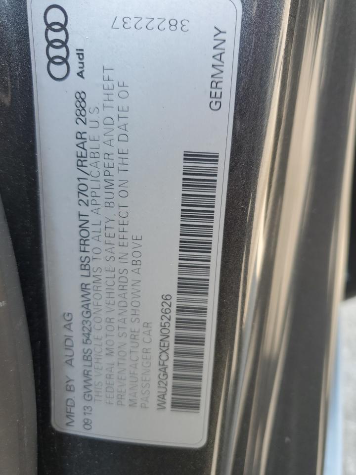 2014 Audi A7 Prestige VIN: WAU2GAFCXEN052626 Lot: 68085365