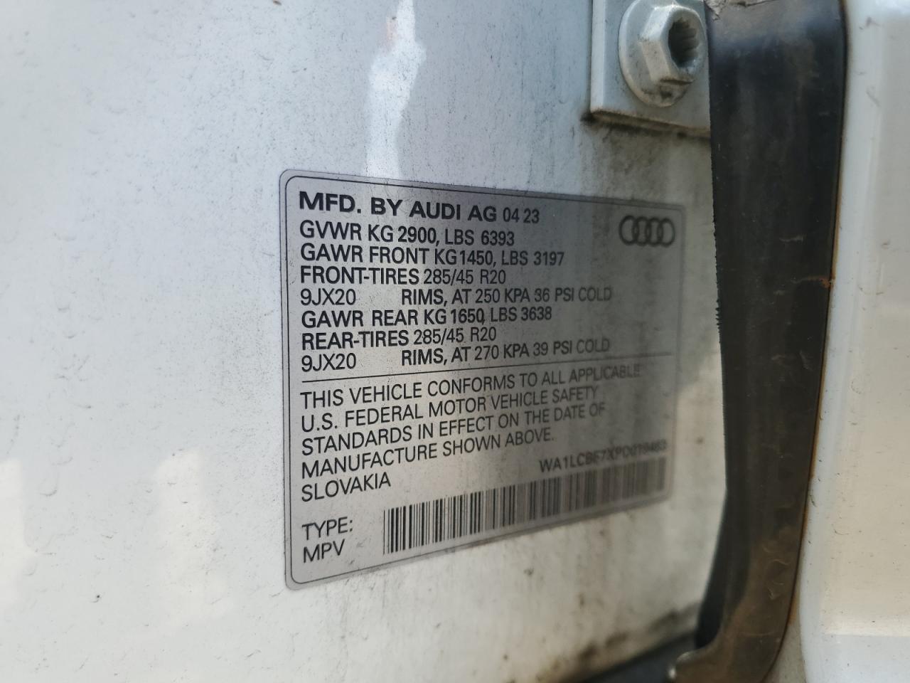 2023 Audi Q7 Premium Plus VIN: WA1LCBF7XPD019463 Lot: 69075065