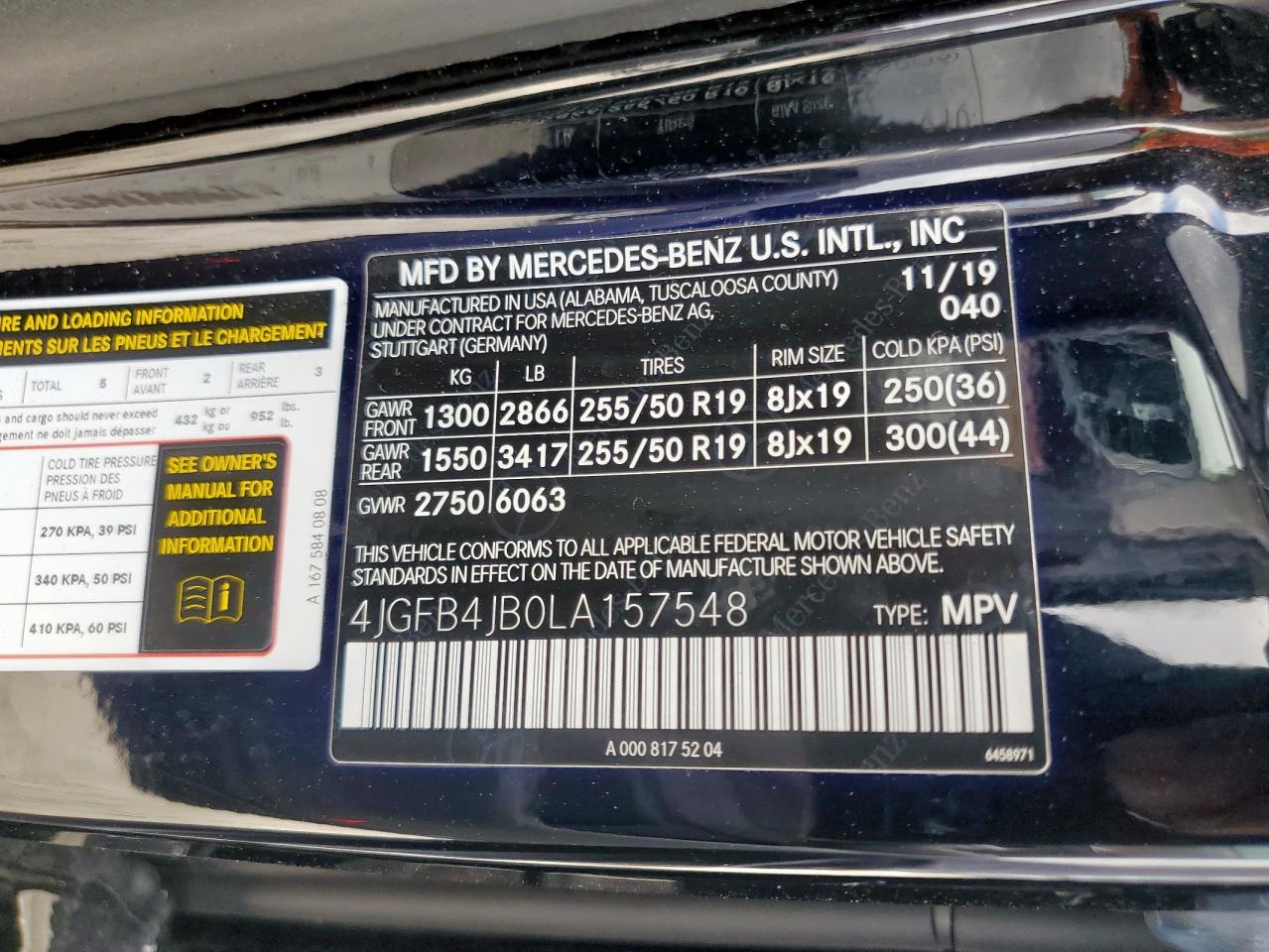 2020 Mercedes-Benz Gle 350 VIN: 4JGFB4JB0LA157548 Lot: 67409385