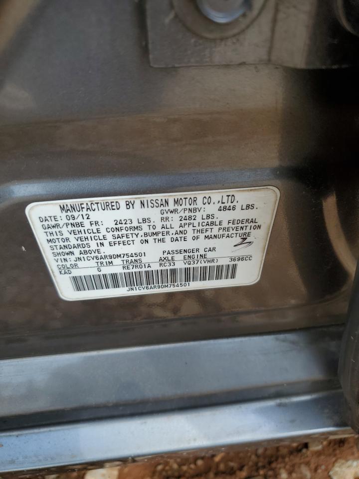 2013 Infiniti G37 VIN: JN1CV6AR9DM754501 Lot: 67589375
