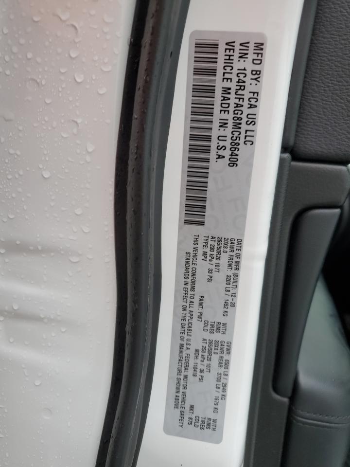 2021 Jeep Grand Cherokee Laredo VIN: 1C4RJFAG8MC586406 Lot: 70450695