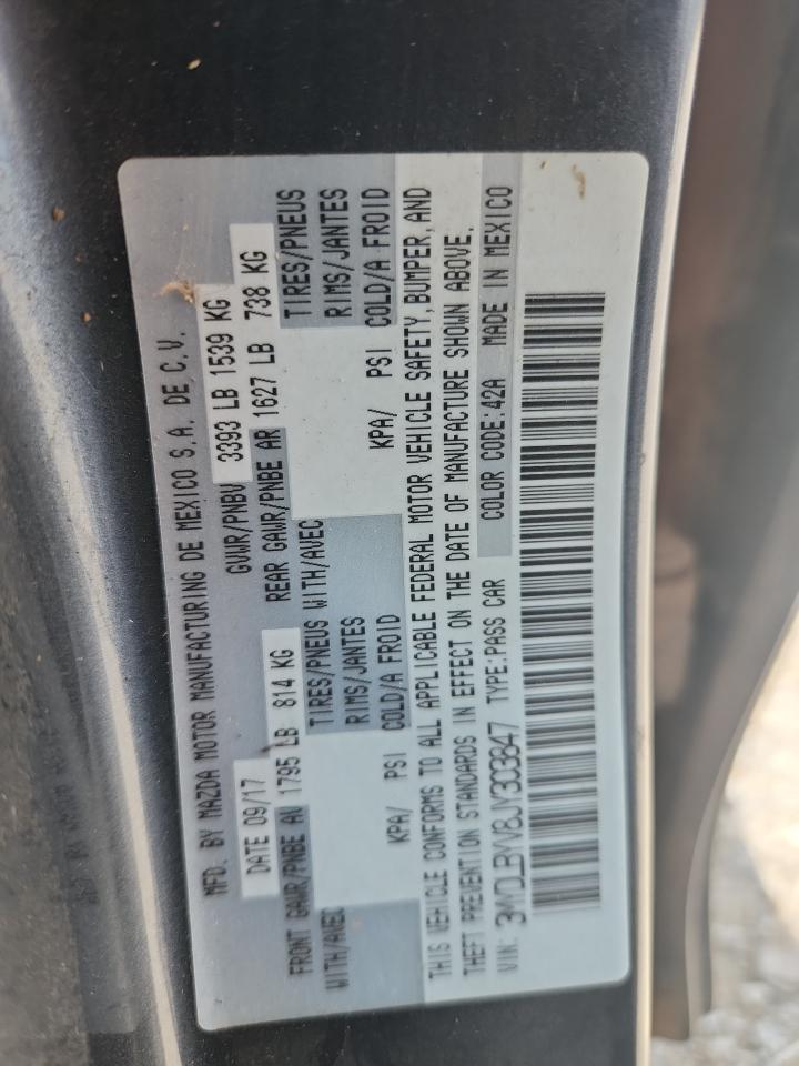 2018 Toyota Yaris Ia VIN: 3MYDLBYV8JY303847 Lot: 68661455